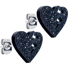 Load image into Gallery viewer, Glitter Heartbreaker Broken Heart Stud Earrings

