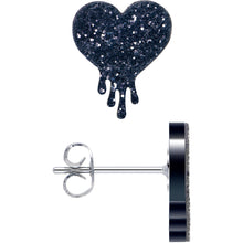 Load image into Gallery viewer, Glitter Melting Heart Stud Earrings
