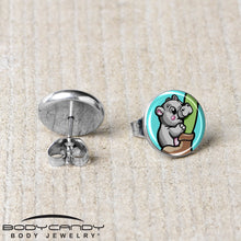 Load image into Gallery viewer, Cute Biting Baby Hippo Stud Earrings
