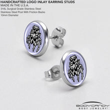 Load image into Gallery viewer, Leaping Leapfrog Spiders Stud Earrings by Onyx O
