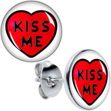 Load image into Gallery viewer, Kiss Me Candy Heart Stud Earrings by Onyx O
