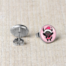 Load image into Gallery viewer, Krampus Cutie Christmas Holiday Stud Earrings by Onyx O
