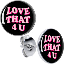 Load image into Gallery viewer, Love That 4 You Stud Earrings by Onyx O

