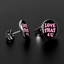 Load image into Gallery viewer, Love That 4 You Stud Earrings by Onyx O
