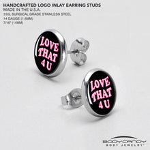 Load image into Gallery viewer, Love That 4 You Stud Earrings by Onyx O
