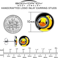 Load image into Gallery viewer, Magnified Yellow Duck Stud Earrings by Onyx O
