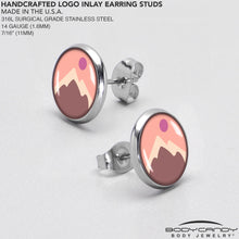 Load image into Gallery viewer, Mountain Sunrise Stud Earrings by Onyx O
