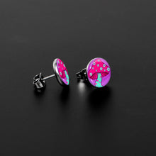 Load image into Gallery viewer, Funky Floral Mushroom Stud Earrings by Onyx O
