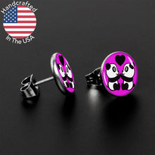 Load image into Gallery viewer, Panda Love Stud Earrings by Onyx O
