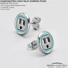 Load image into Gallery viewer, Smiling Plug Outlet Stud Earrings by Onyx O
