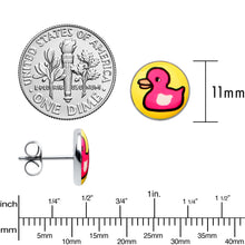 Load image into Gallery viewer, Pink Ducky Stud Earrings by Onyx O
