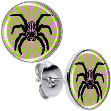 Load image into Gallery viewer, Psychedelic Spider Stud Earrings by Onyx O
