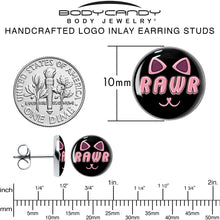Load image into Gallery viewer, RAWR Kitty Cat Stud Earrings by Onyx O
