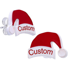 Load image into Gallery viewer, Custom Santa Hat Personalized Stud Earrings
