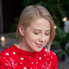 Load image into Gallery viewer, Christmas Peace Love Santa Stud Earrings by Onyx O
