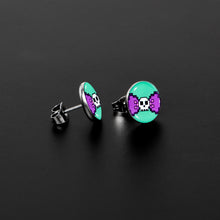 Load image into Gallery viewer, Retro Pixel Skull Stud Earrings by Onyx O
