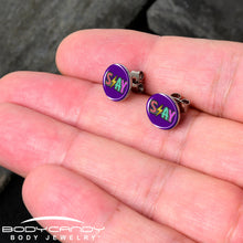 Load image into Gallery viewer, Colorful Lighting SLAY Stud Earrings by Onyx O
