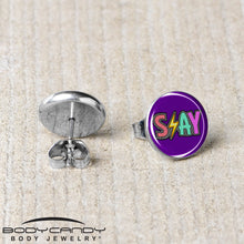 Load image into Gallery viewer, Colorful Lighting SLAY Stud Earrings by Onyx O
