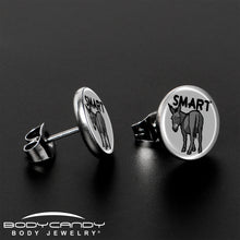 Load image into Gallery viewer, Donkey Smart Ass Stud Earrings by Onyx O
