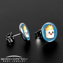 Load image into Gallery viewer, Burning Marshmallow Stud Earrings by Onyx O
