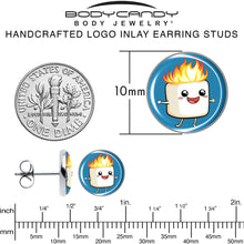 Load image into Gallery viewer, Burning Marshmallow Stud Earrings by Onyx O
