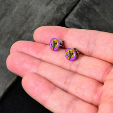 Load image into Gallery viewer, Sunflower Cactus Stud Earrings by Onyx O
