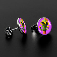 Load image into Gallery viewer, Sunflower Cactus Stud Earrings by Onyx O
