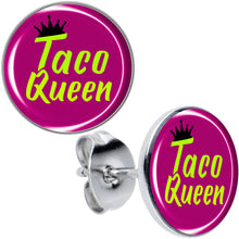 Load image into Gallery viewer, Taco Queen Stud Earrings by Onyx O
