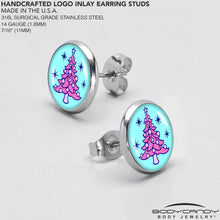 Load image into Gallery viewer, Pastel Christmas Tree Holiday Stud Earrings by Onyx O
