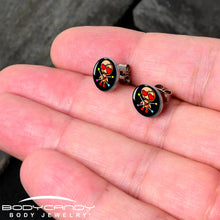 Load image into Gallery viewer, Valentine Heart Voodoo Doll Stud Earrings
