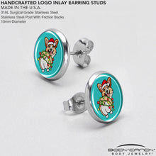 Load image into Gallery viewer, Christmas Holiday Lights Corgi Dog Stud Earrings by Onyx O
