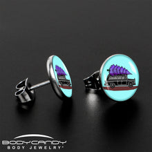 Load image into Gallery viewer, Holiday Christmas Hearse Stud Earrings by Onyx O

