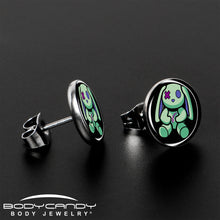 Load image into Gallery viewer, Zombie Bunny Stud Earrings by Onyx O
