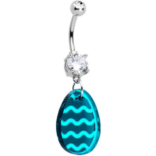 Load image into Gallery viewer, Clear Gem Festive Easter Decorated Egg Dangle Belly Ring
