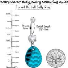 Load image into Gallery viewer, Clear Gem Festive Easter Decorated Egg Dangle Belly Ring

