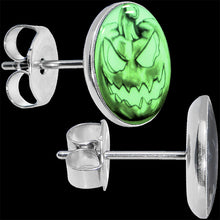Load image into Gallery viewer, Bad Jack O' Lantern Glow in the Dark Stud Earrings
