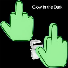 Load image into Gallery viewer, White Glow in the Dark Middle Finger Stud Earrings Set
