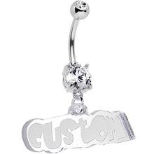 Load image into Gallery viewer, Custom Lucite Fun Personalized Belly Ring Created with Crystals
