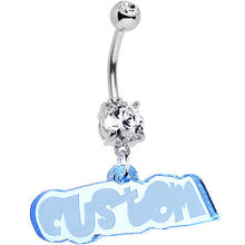 Load image into Gallery viewer, Custom Lucite Fun Personalized Belly Ring Created with Crystals
