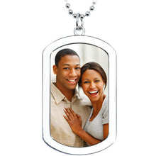 Load image into Gallery viewer, Personalized Dog Tag Photo Pendant Necklace
