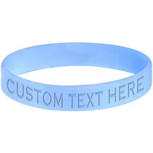 Load image into Gallery viewer, Custom No. 1 BLUE Silicone Bracelet
