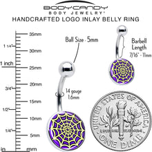 Load image into Gallery viewer, Two Tone Spider Web Belly Ring by Onyx O
