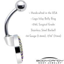 Load image into Gallery viewer, Two Tone Spider Web Belly Ring by Onyx O
