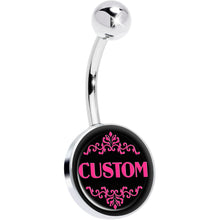 Load image into Gallery viewer, Custom Pink Personalized Name Belly Ring
