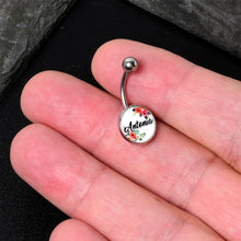 Load image into Gallery viewer, Custom Floral Personalized Name Belly Ring
