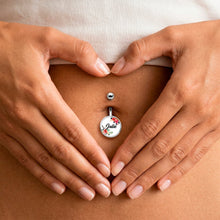 Load image into Gallery viewer, Custom Floral Personalized Name Belly Ring
