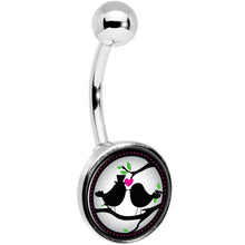Load image into Gallery viewer, Lovebirds Silhouette Belly Ring
