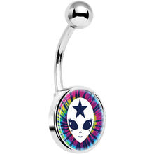 Load image into Gallery viewer, Star Tie Dye Alien Belly Ring
