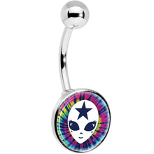 Load image into Gallery viewer, Star Tie Dye Alien Belly Ring
