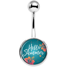 Load image into Gallery viewer, Floral Hello Summer Belly Ring
